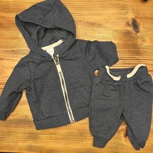 Carter’s newborn sweatsuit. Too cute to pass up